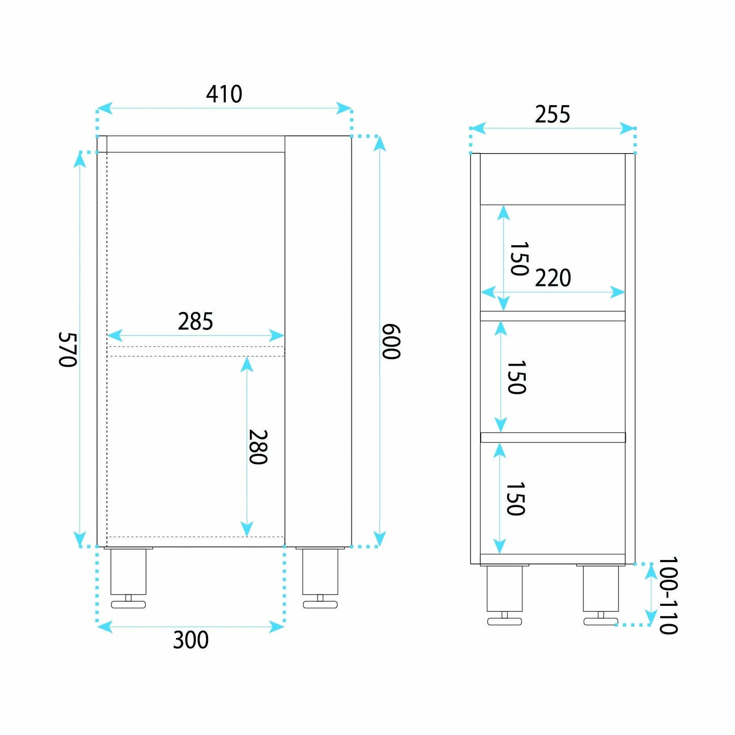 Dulap De Baie Cu Lavoar REA Astra 43cm 13