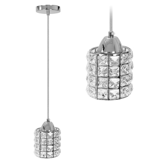 Lampă de tavan cristal argintiu APP727-1CP  1
