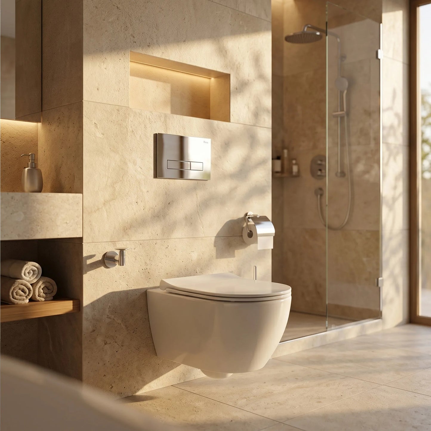 Set Cadru Îngropat Slim 024N Pentru WC Cu Buton HD Chrome 14