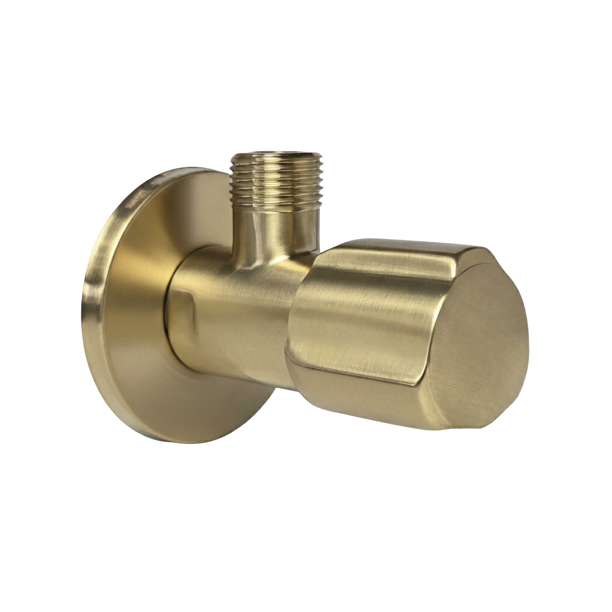 Robinet colțar 02  1/2" x 3/8" Brush Gold  1