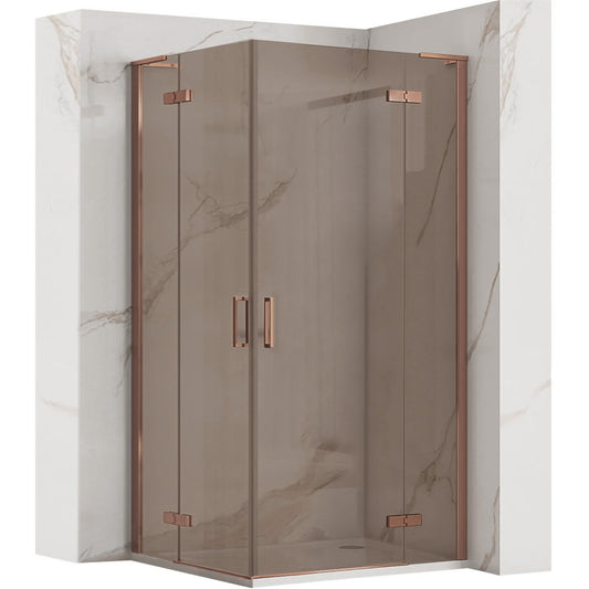 Cabina dus REA Hugo Double 100x100 Copper Brush  1