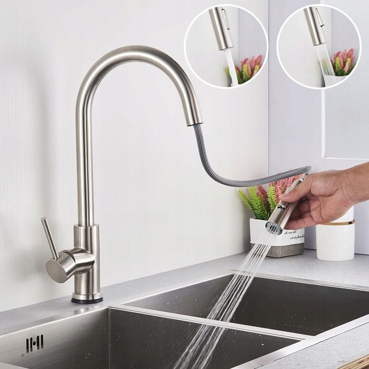 Baterie de bucătărie Rea Fresh Nichel Brush INOX  2
