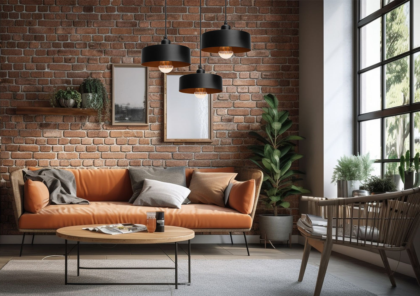 Lampă suspendată APP1334-3CP Black Gold 6