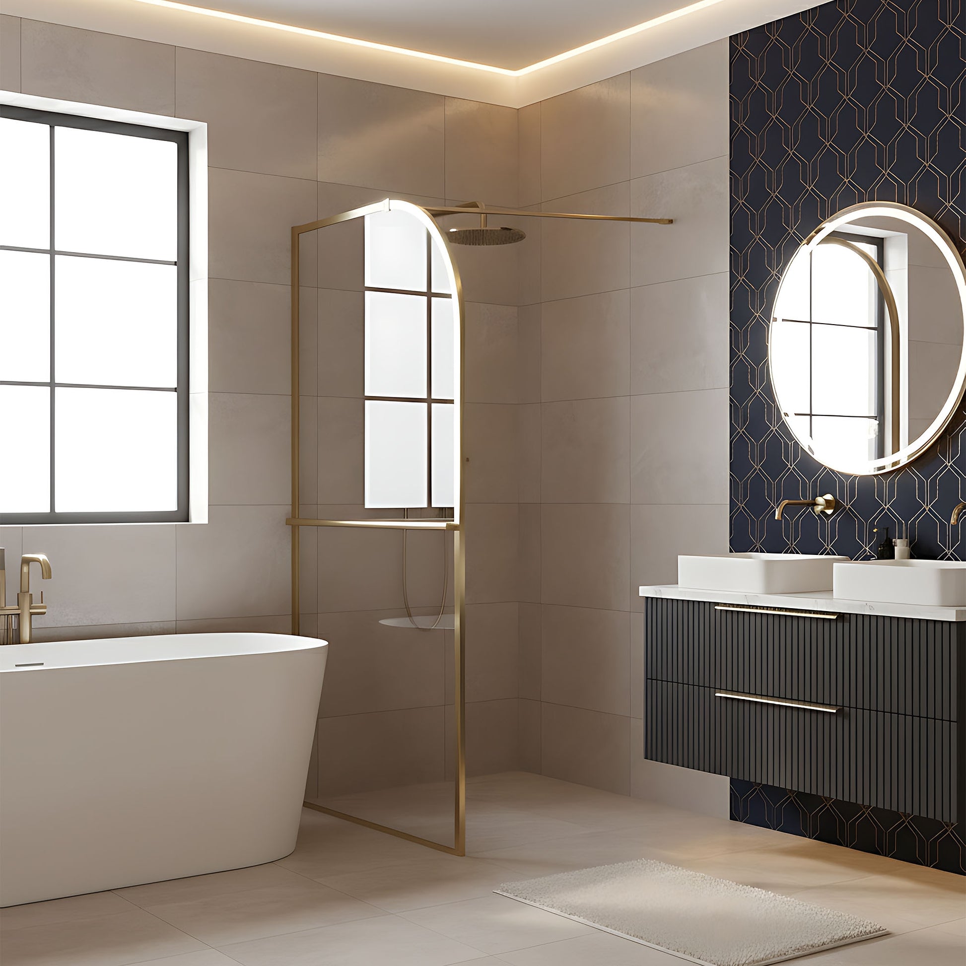 Paravan De Dus Rea Sky Brush Gold 120  5