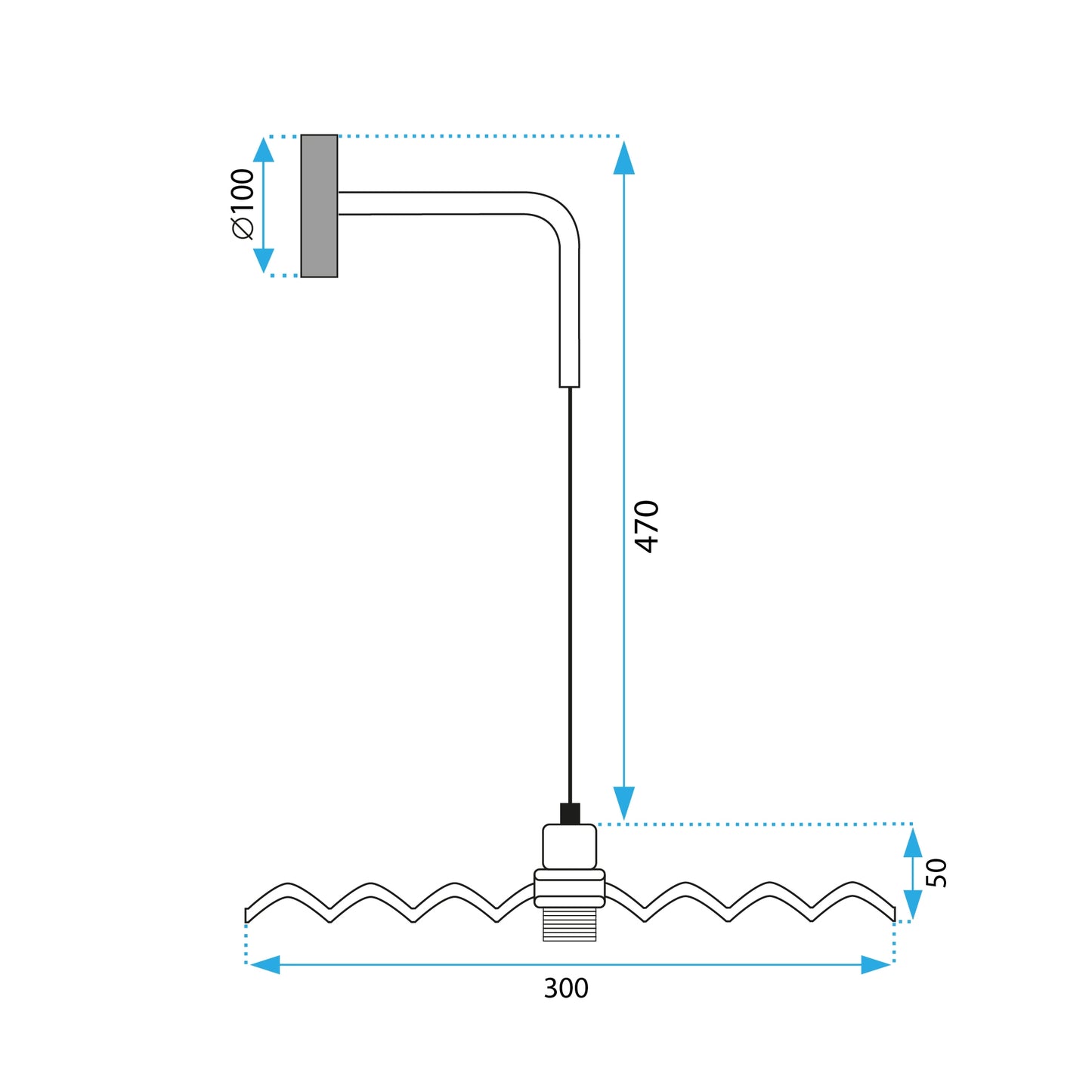 Lampa De Perete APP1356-1W Old Gold 30 Cm  8