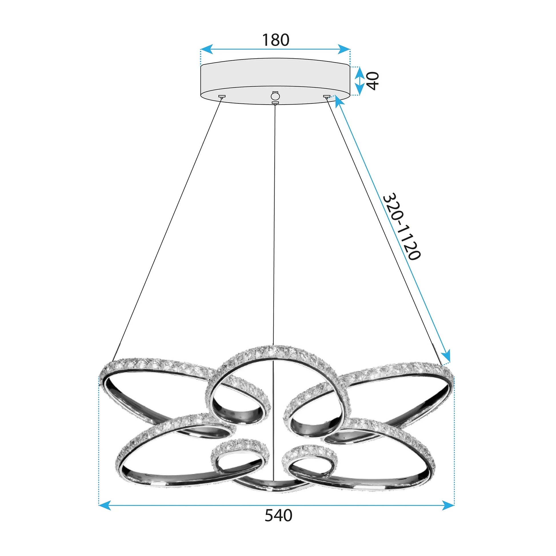 Lampa Led G001-cp Gold  7