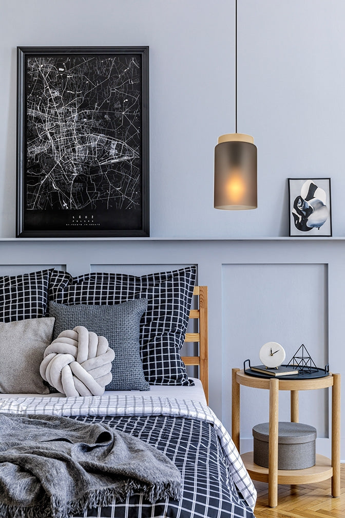 Lampă Suspendată APP1810-1CP Frosted Grey  3