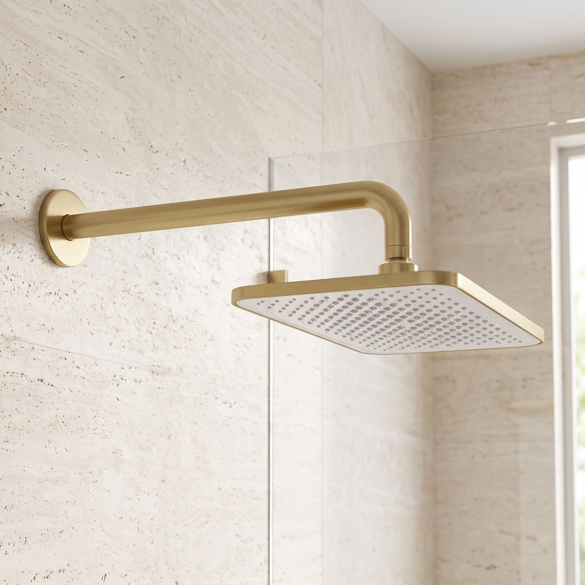 Pălărie De Duș Dreptunghiulară REA JS-032 Brushed Gold 5