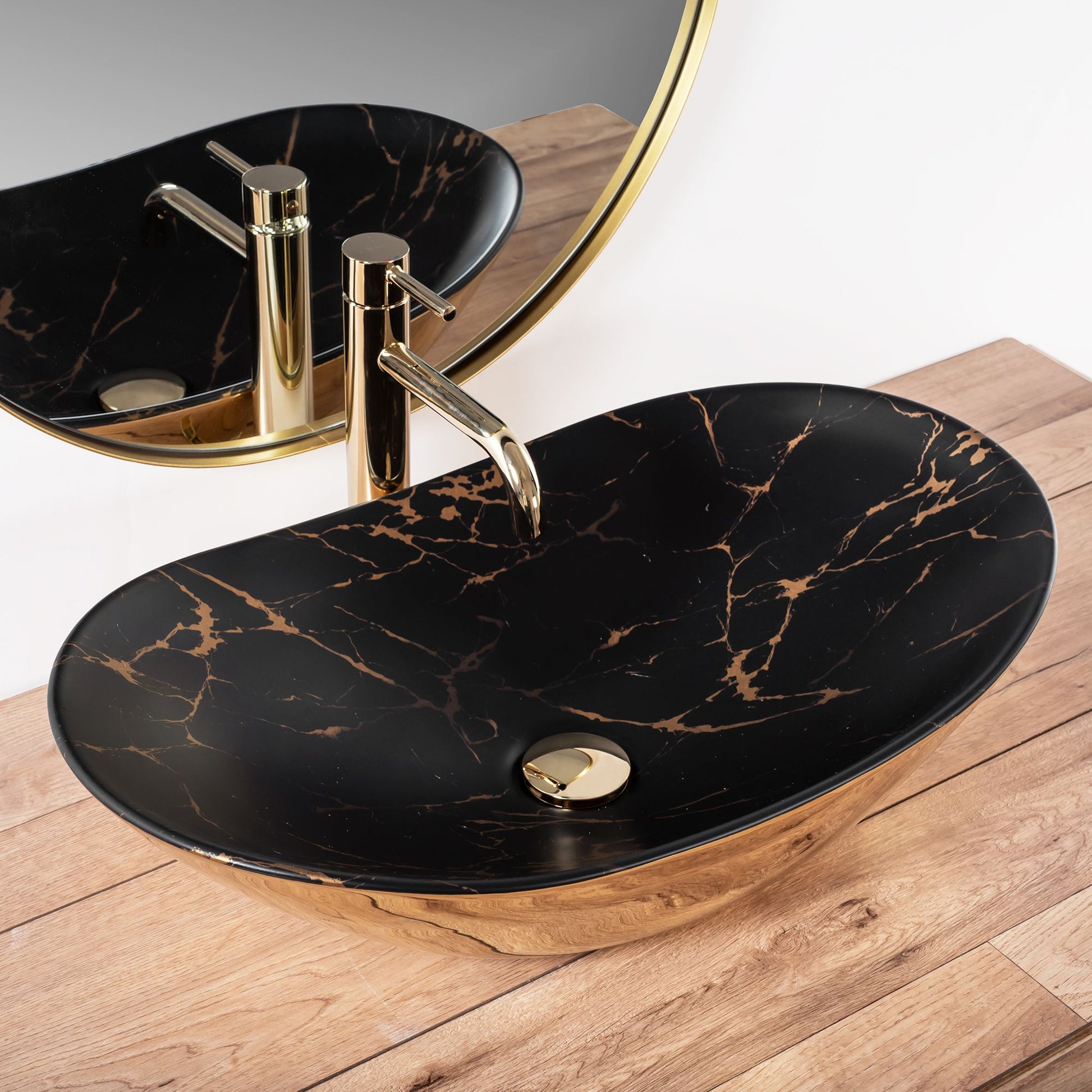 Lavoar de blat Rea REA Royal In Black Marble Gold 2