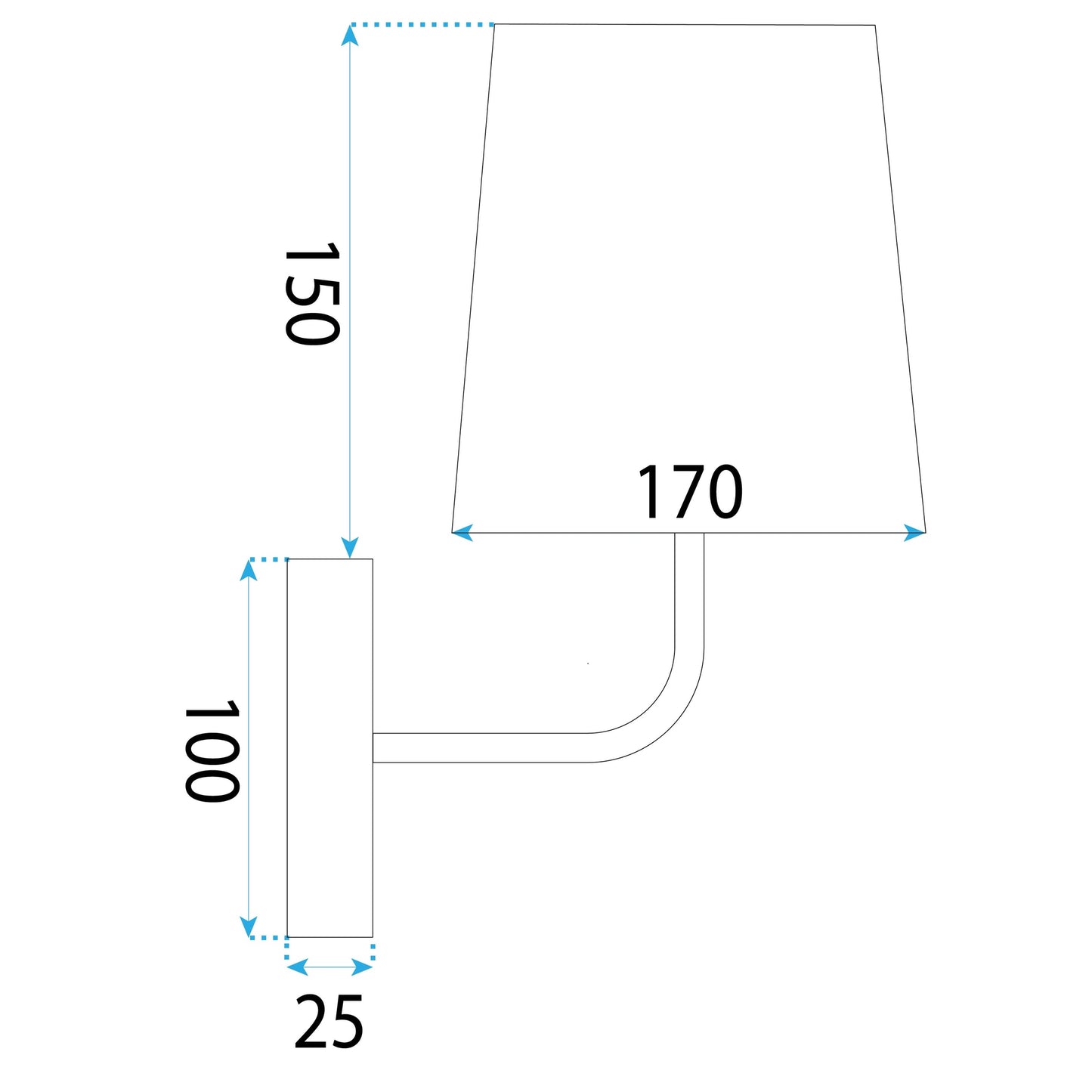 Lampa De Perete APP1612-1W Black  7