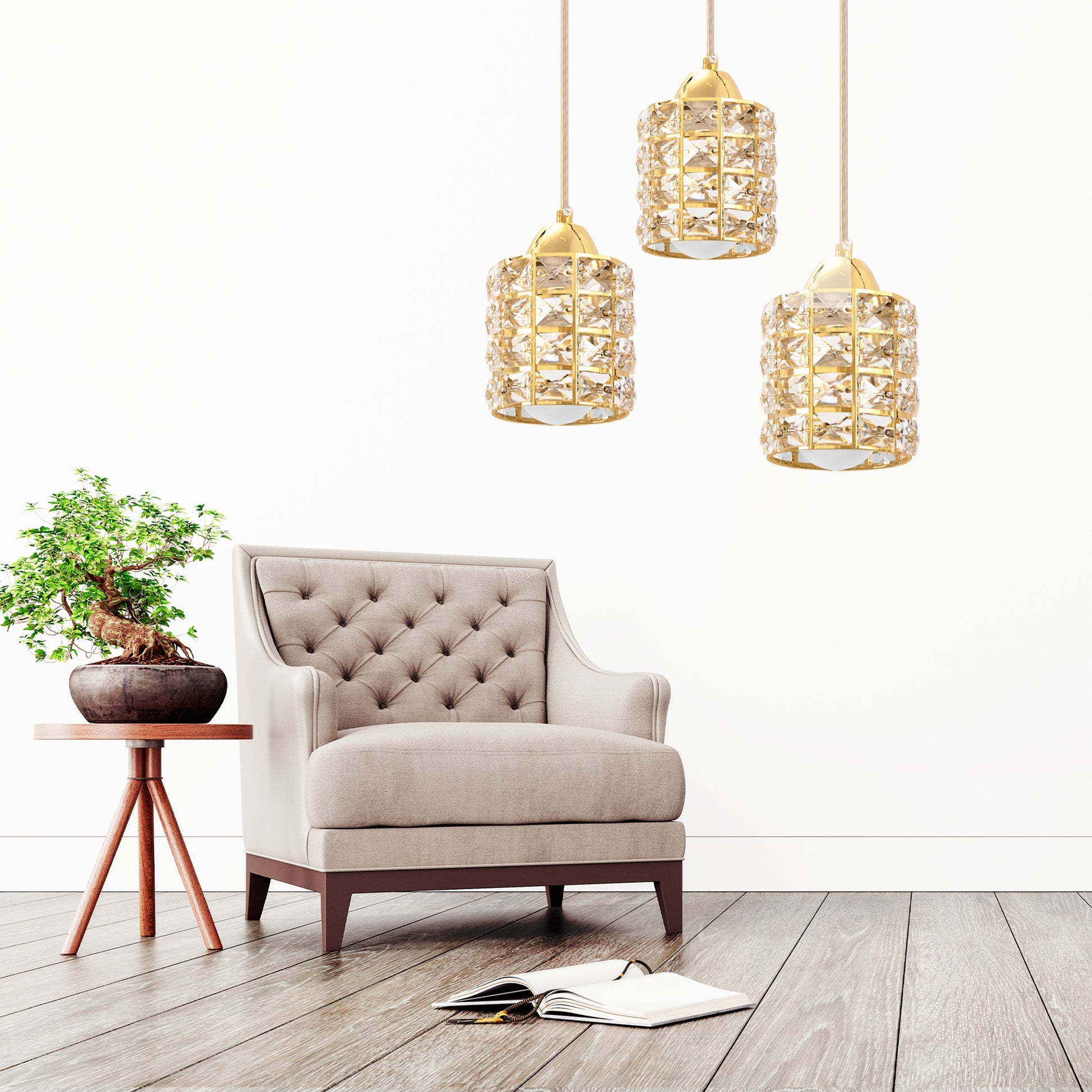 Plafoniera Cristal Gold APP726-3CRP  6