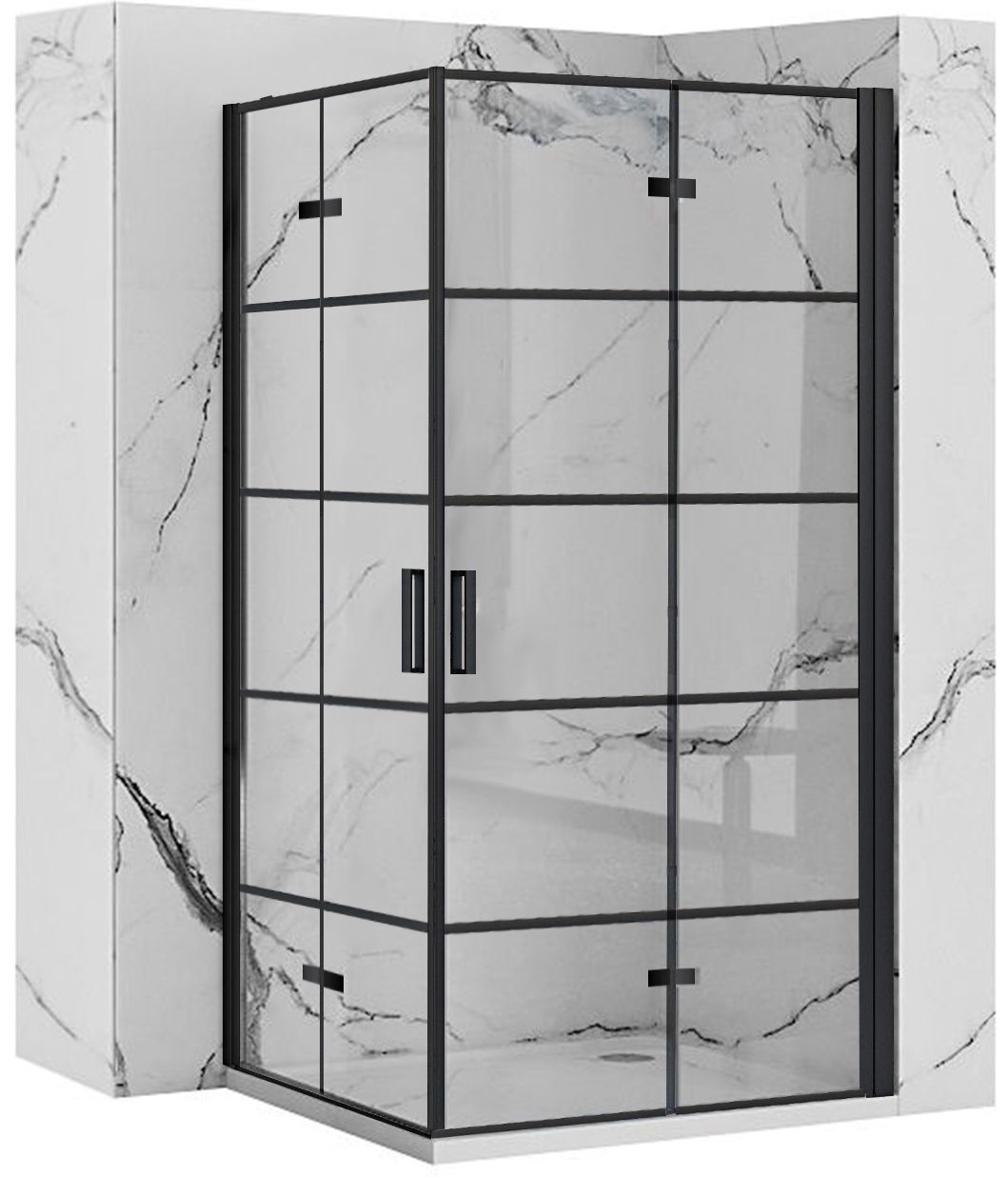 Cabina dus Rea Molier Black Double 80x100  1