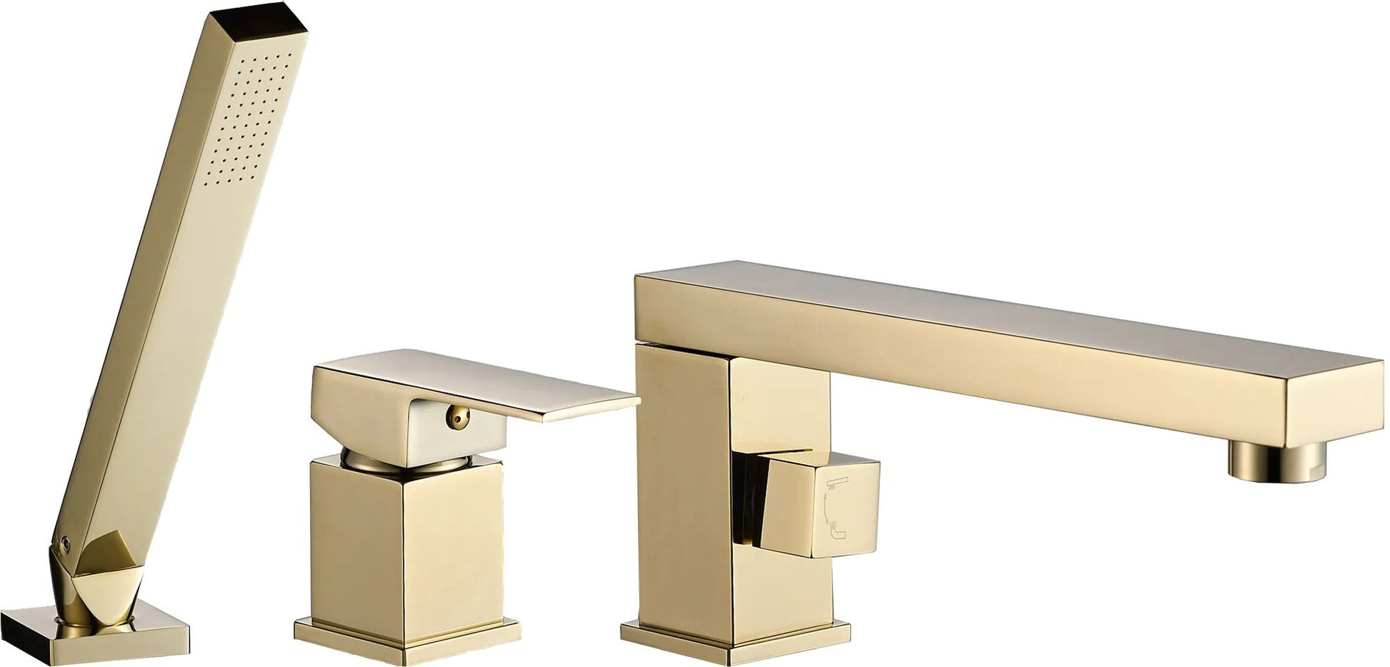 Baterie pentru cada Rea Glen Auriu Gold trei piese  1