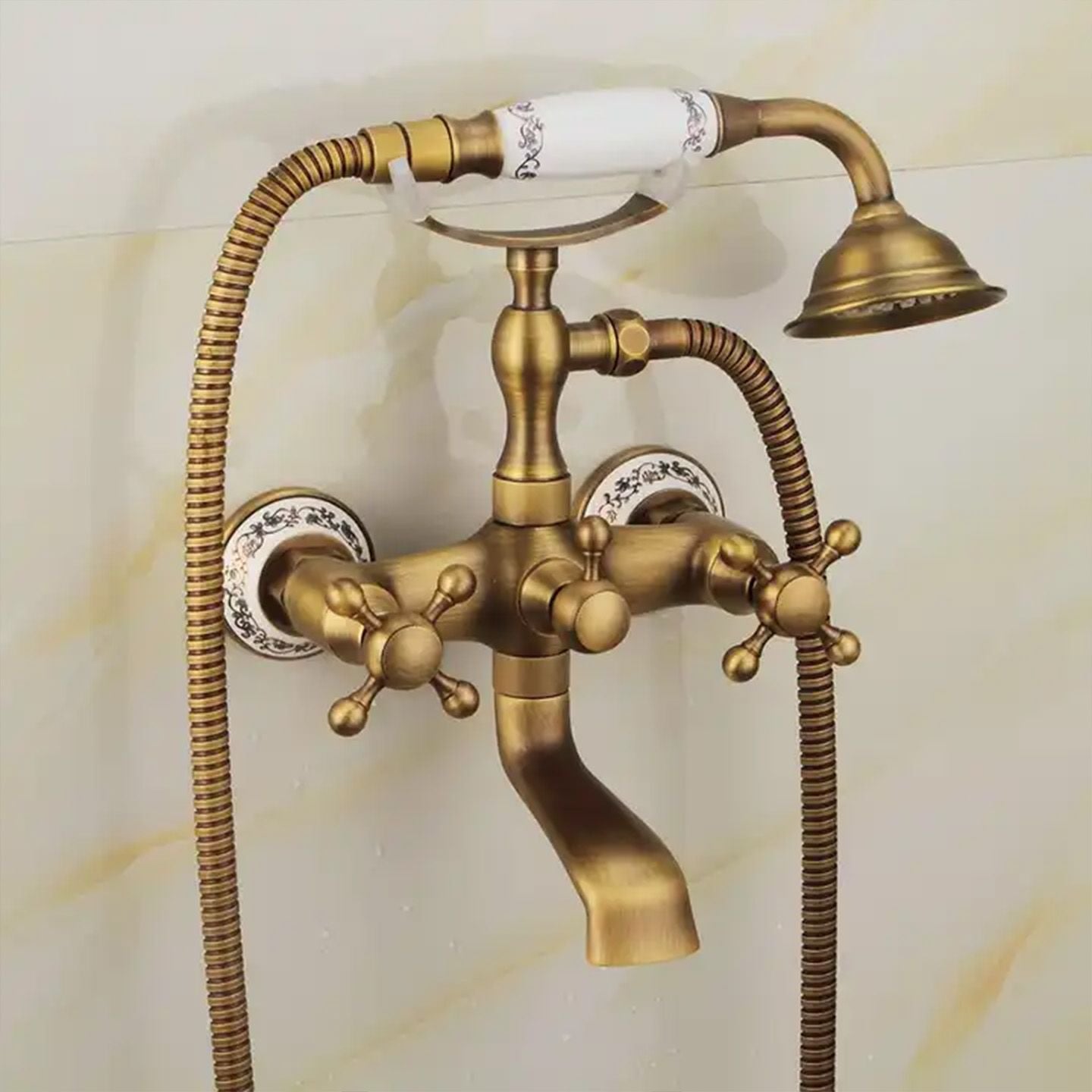 Baterie pentru cadă Rea Rustico Antique Gold  2