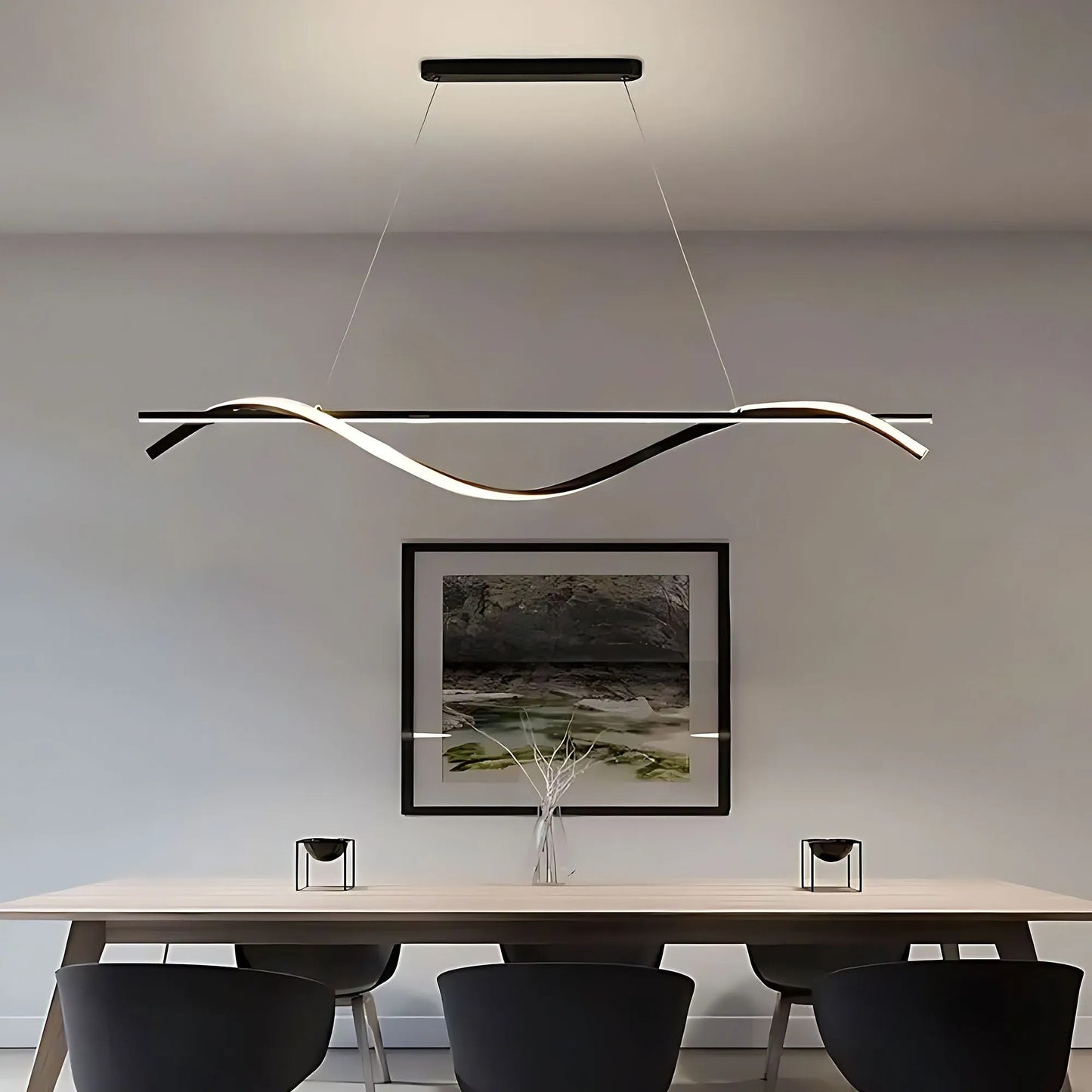 Lampă suspendată LHJ019-CP 120 cm NEAGRĂ  19