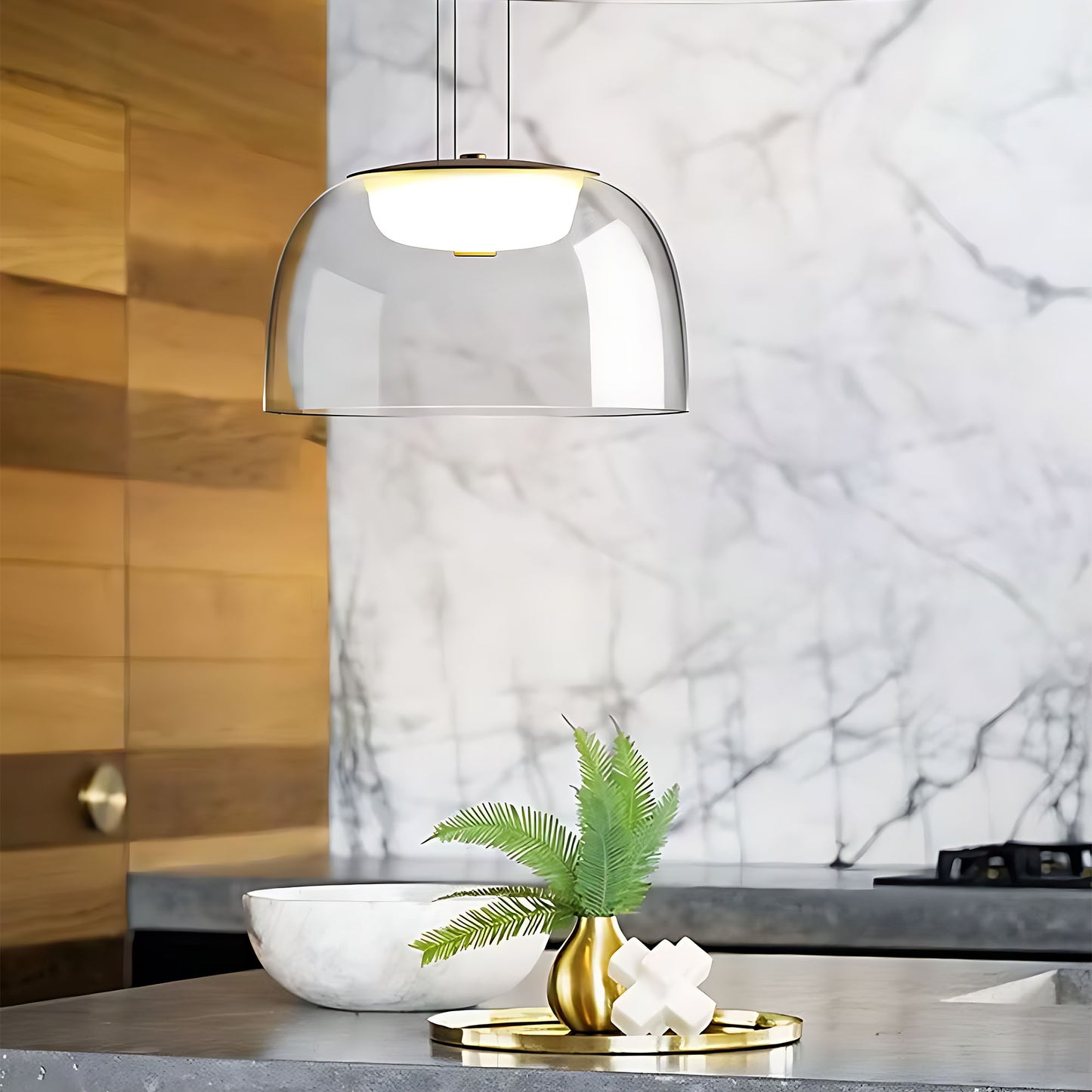 Lampă Suspendată Led APP1690-1PC B Gold  2