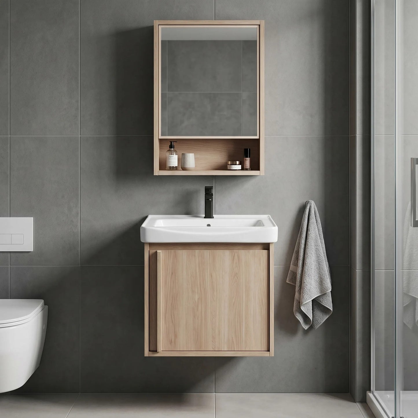 Set mobilier de baie cu lavoar Gama T25023 BXM 50CM  1