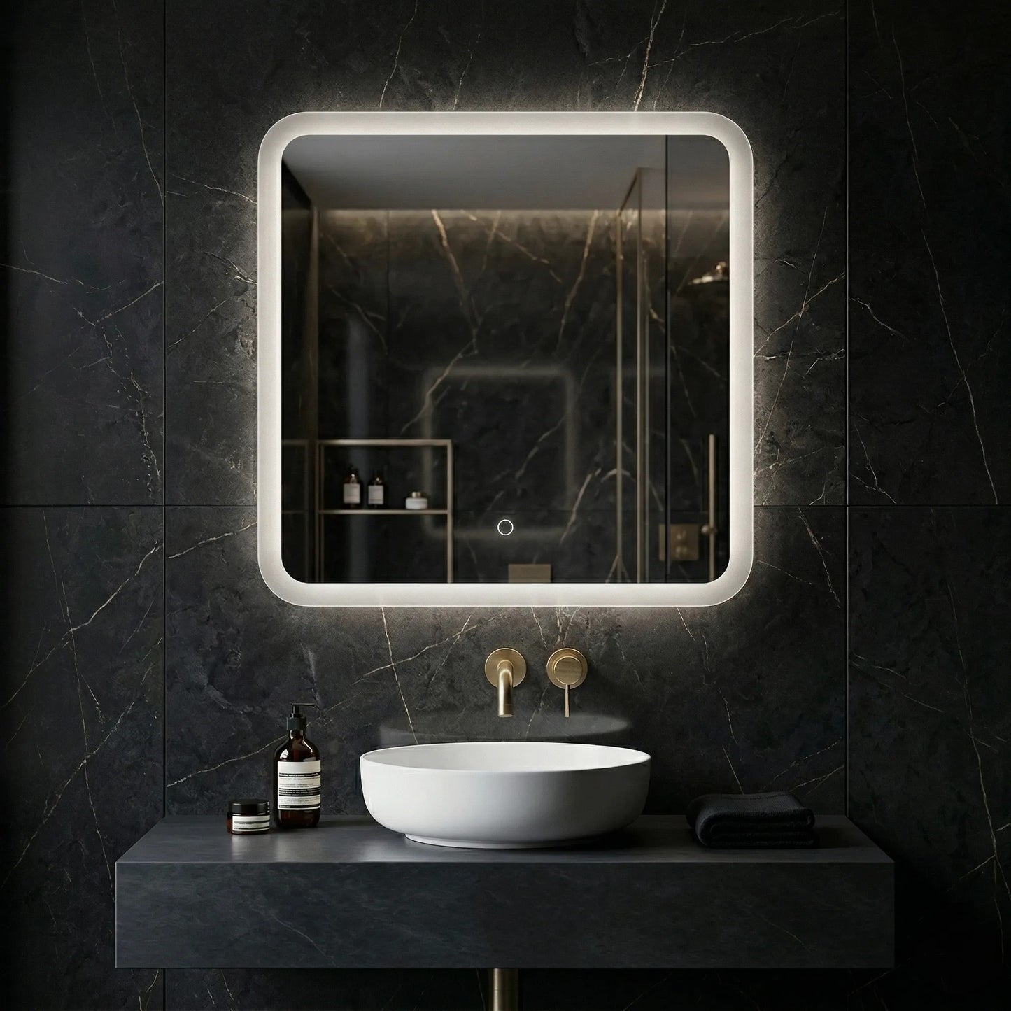 Oglindă LED 70x70cm TOP-2  1