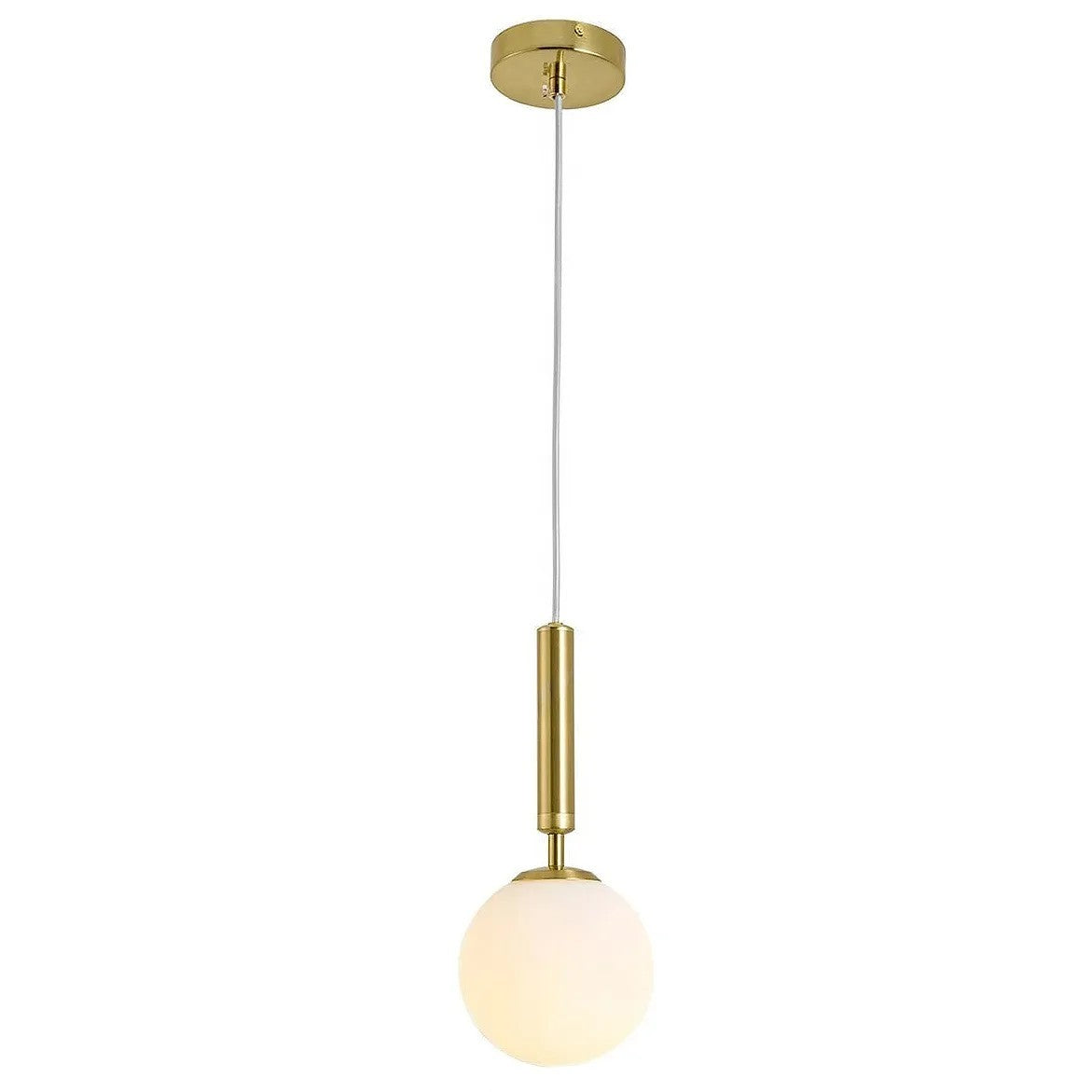 LAMPĂ SUSPENDATĂ CU SFERĂ DE STICLĂ G108-1W GOLD E27  1