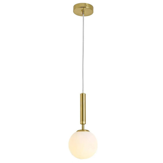 LAMPĂ SUSPENDATĂ CU SFERĂ DE STICLĂ G108-1W GOLD E27  1