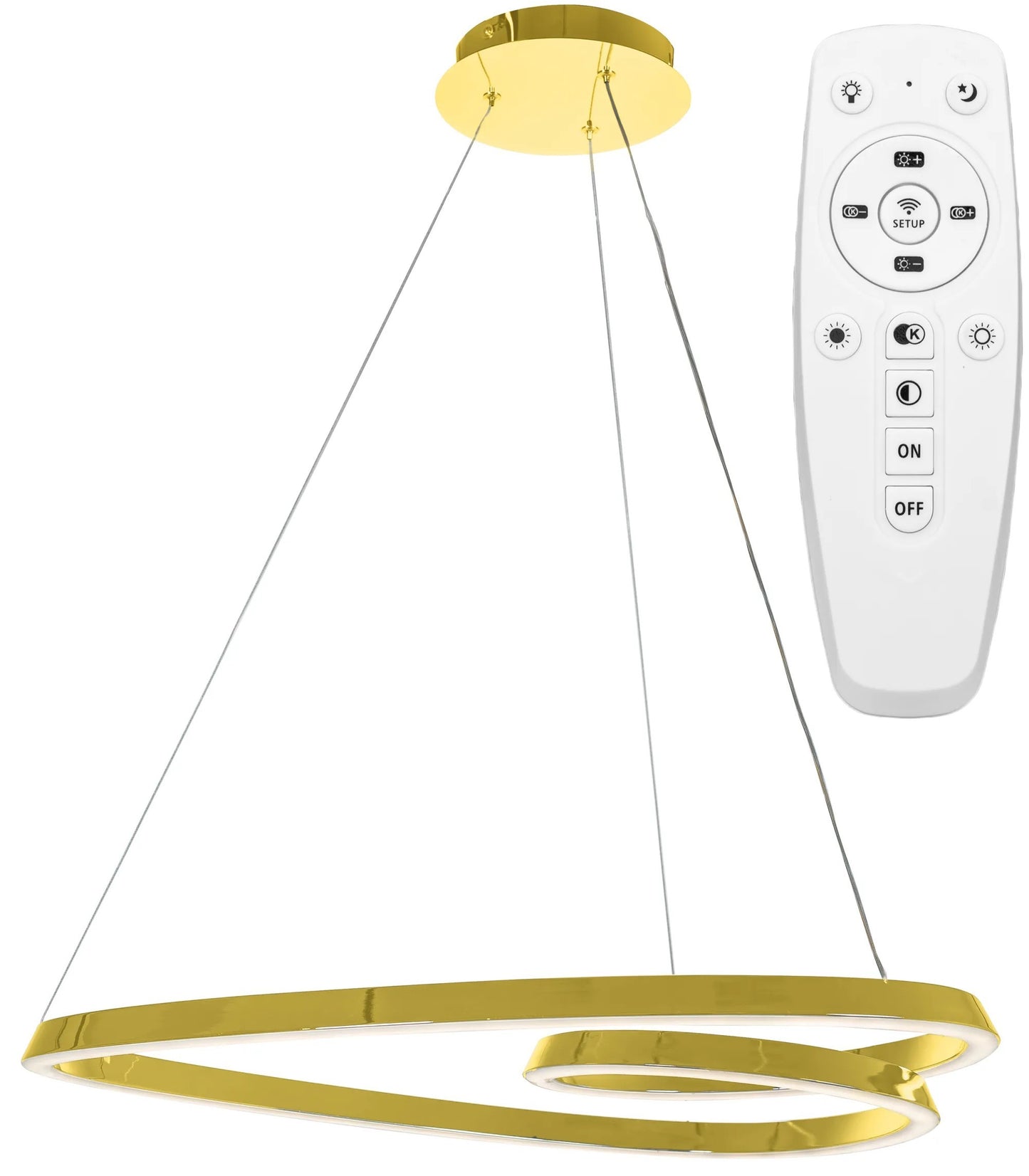 Lampa LED APP7797-cp Gold + Remote Control  1