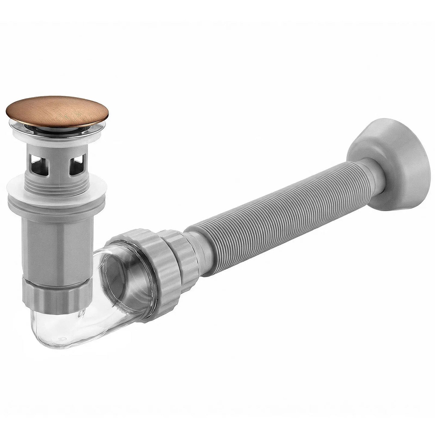 Sifon pentru lavoar REA Flow Brush Copper  1