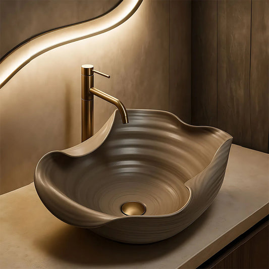 Lavoar ceramic pentru blat REA HM-66TB Handmade ART  1