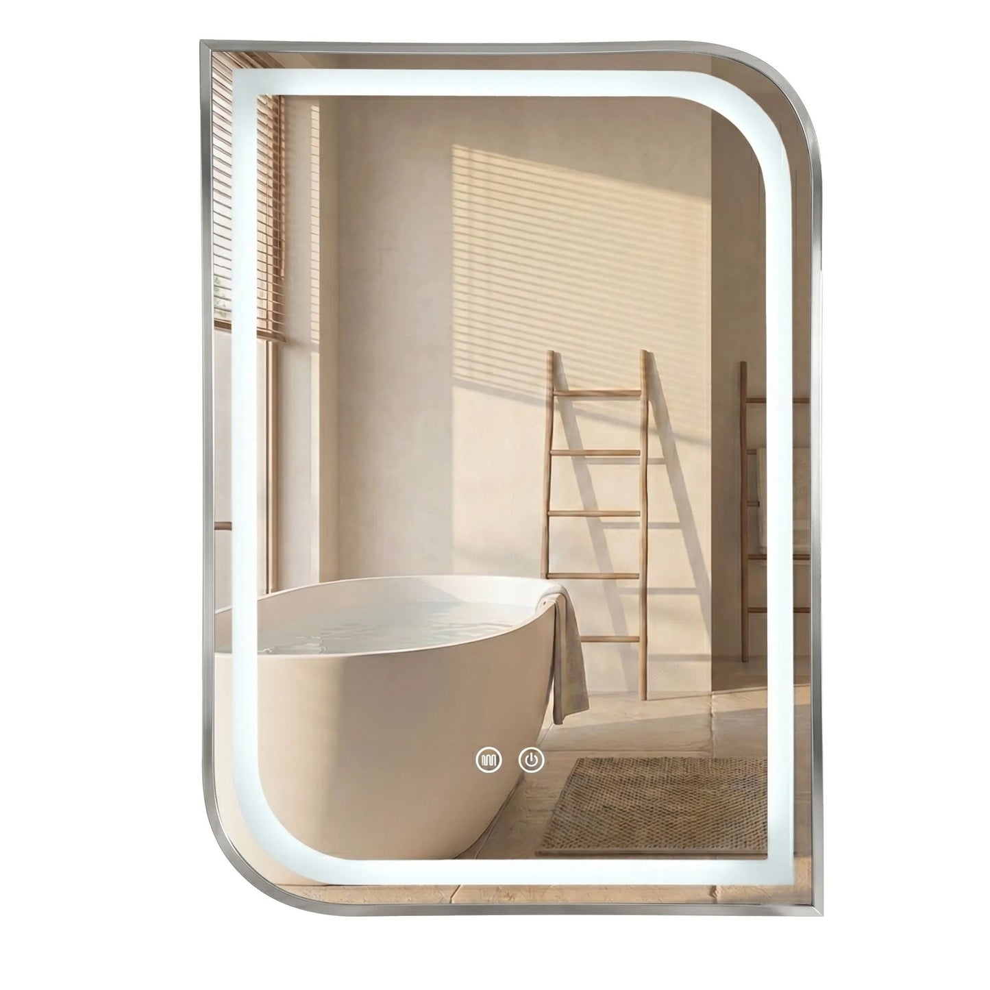 Oglindă LED ZONE 80x60 BRUSH NICKEL  1