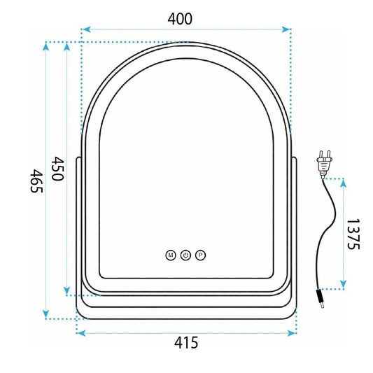 Oglindă LED GLAM L.Gold 40x45cm  1