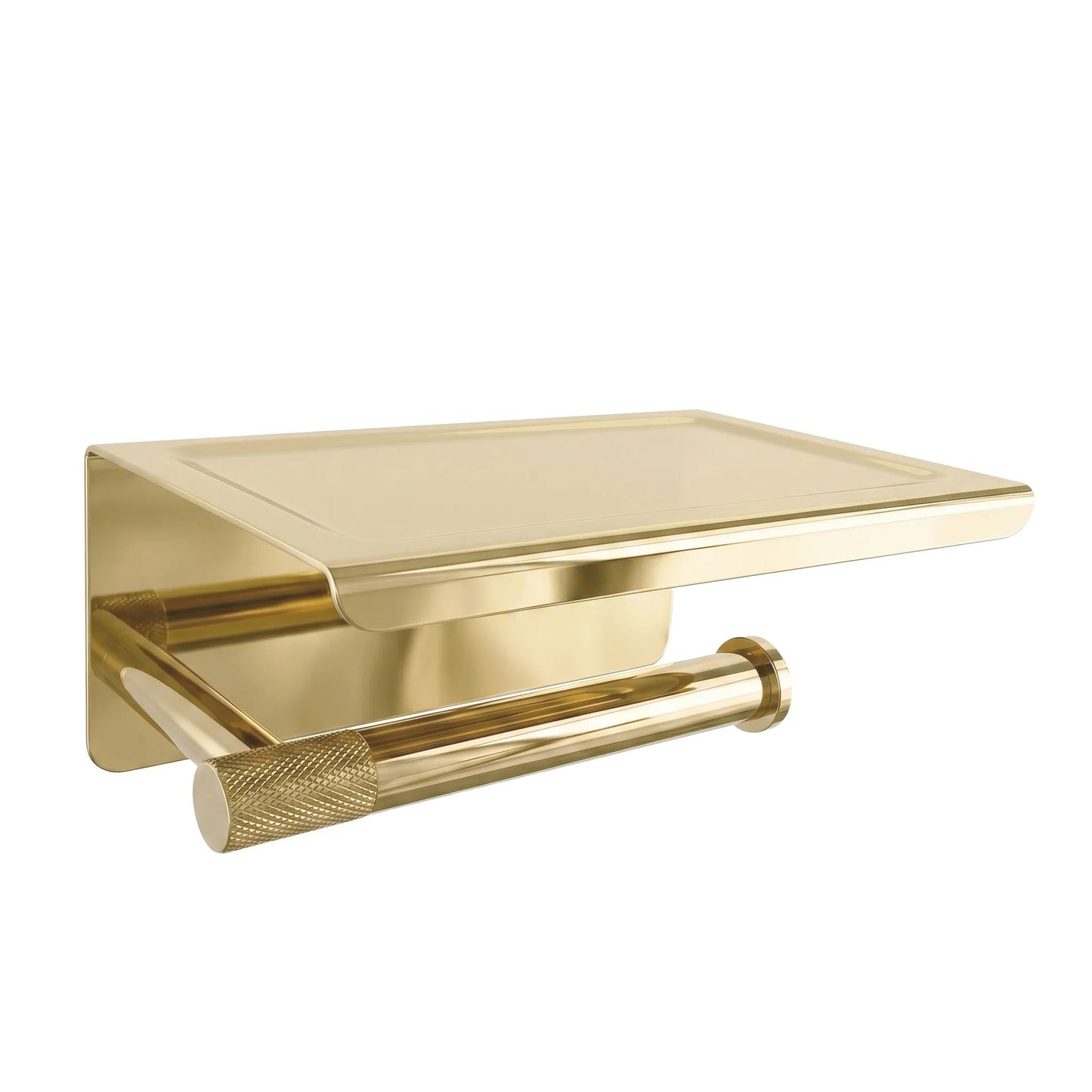 Suport pentru hârtie igienică cu poliță 6613 Modern Gold  1