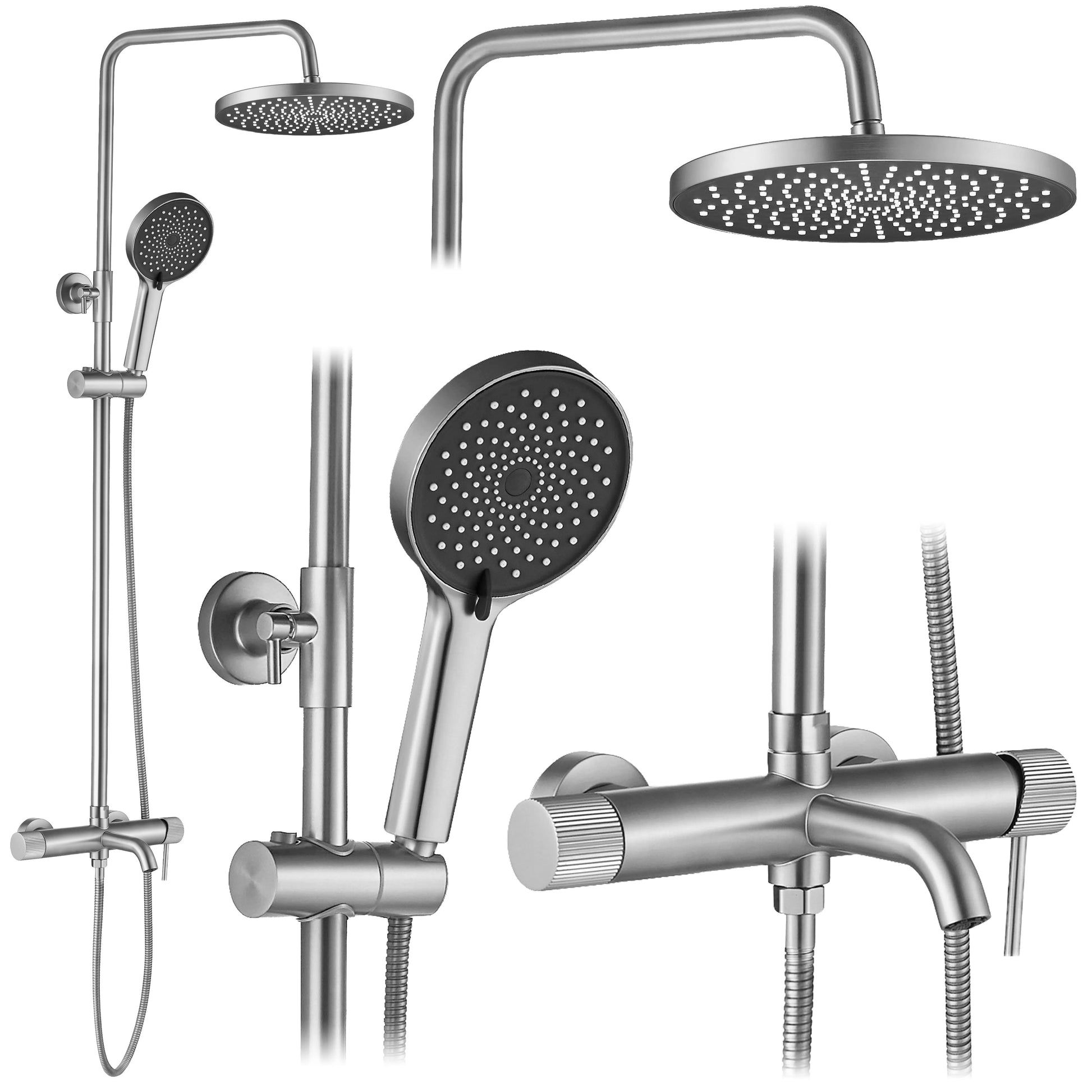 Set dus Rea Lungo Stripe Brush Nickel  1