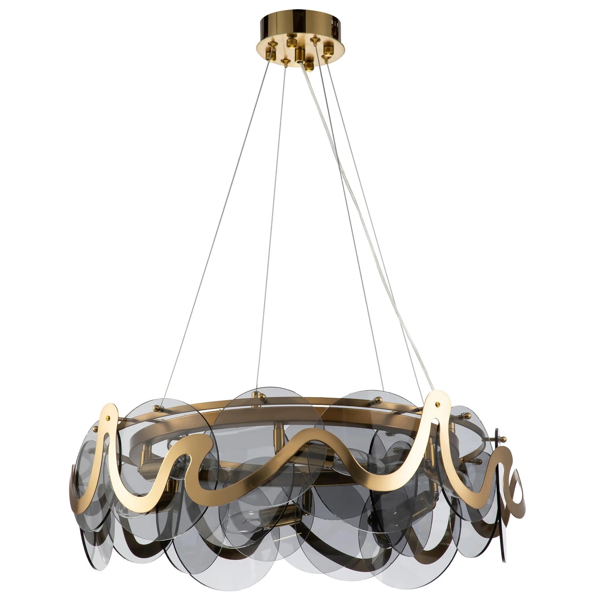 lampă suspendată APP1545-8CP Brush Gold / Grey  1