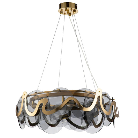 lampă suspendată APP1545-8CP Brush Gold / Grey  1