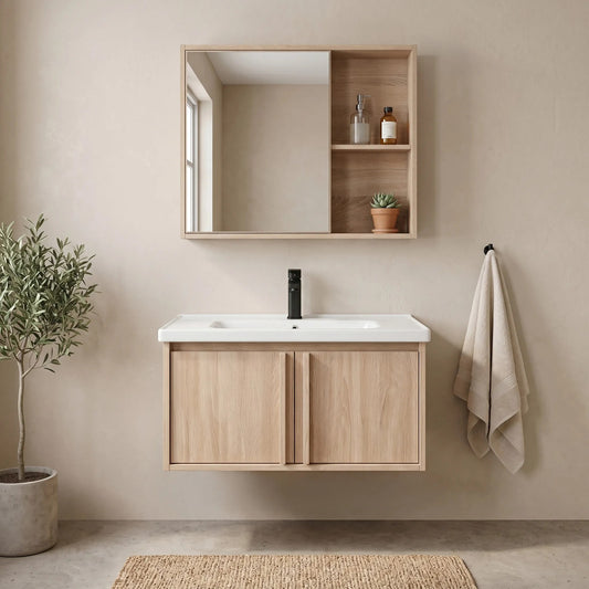 Set mobilier de baie cu lavoar Gama T25023 BXM 80CM  1