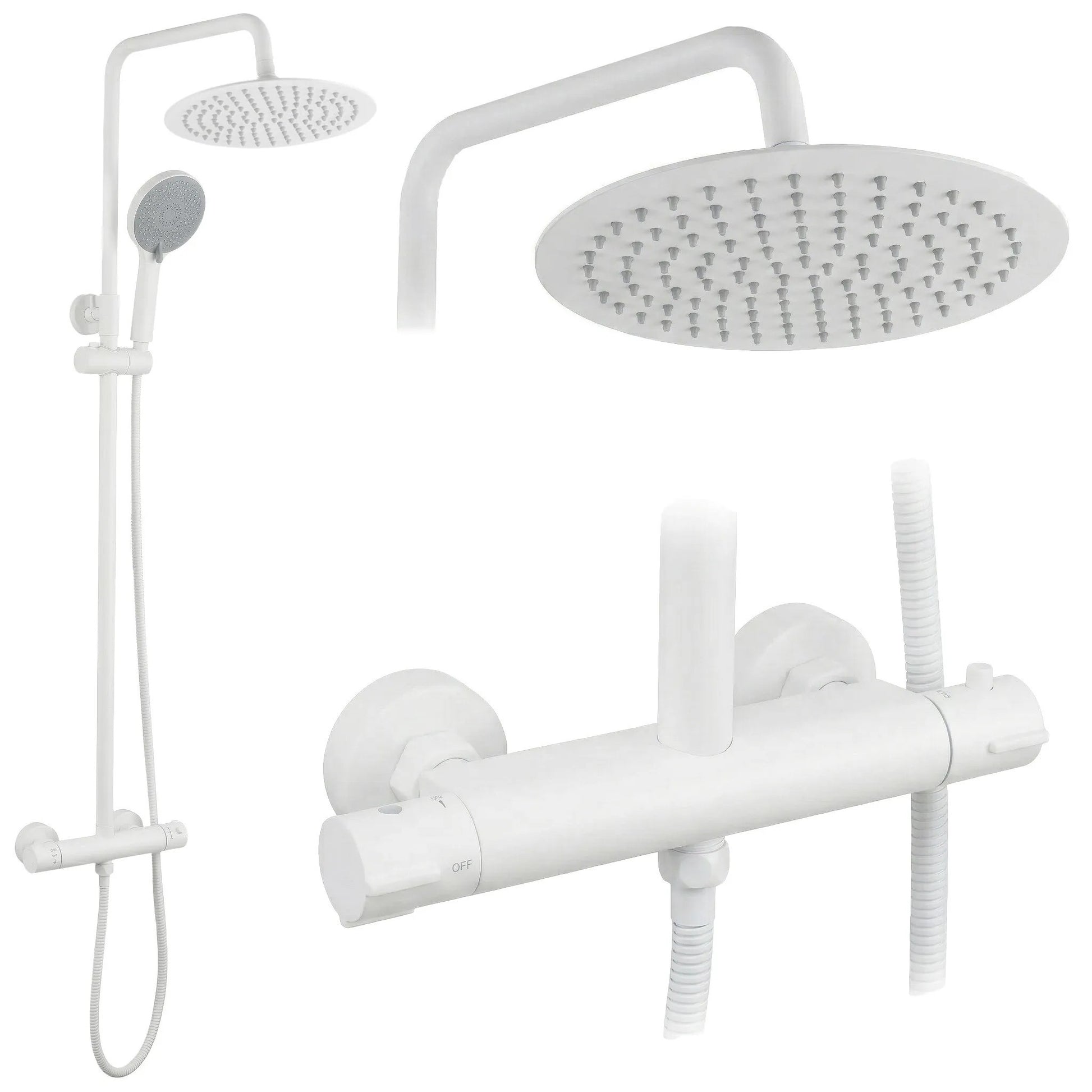 Set de duș fără pipă cu termostat Rea Lungo White  1