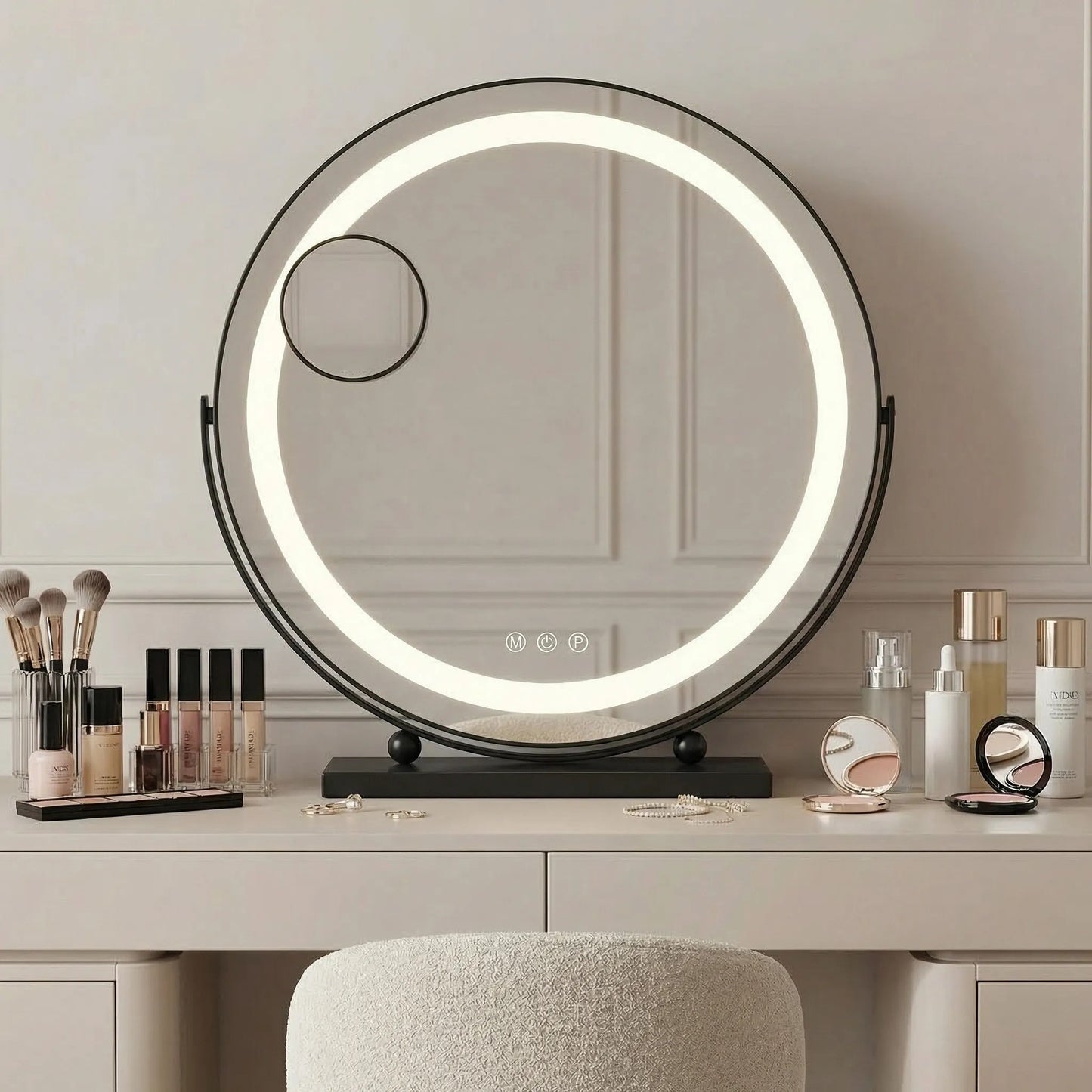 Oglindă LED MAKE-UP Black 40 cm  1