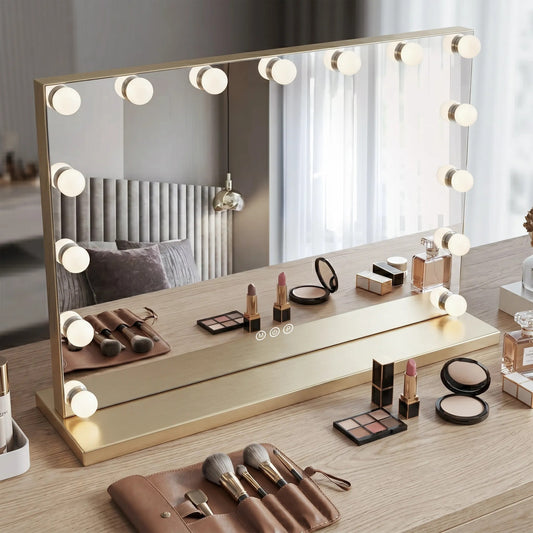 Oglindă LED HOLLYWOOD L.Gold 80x60  1