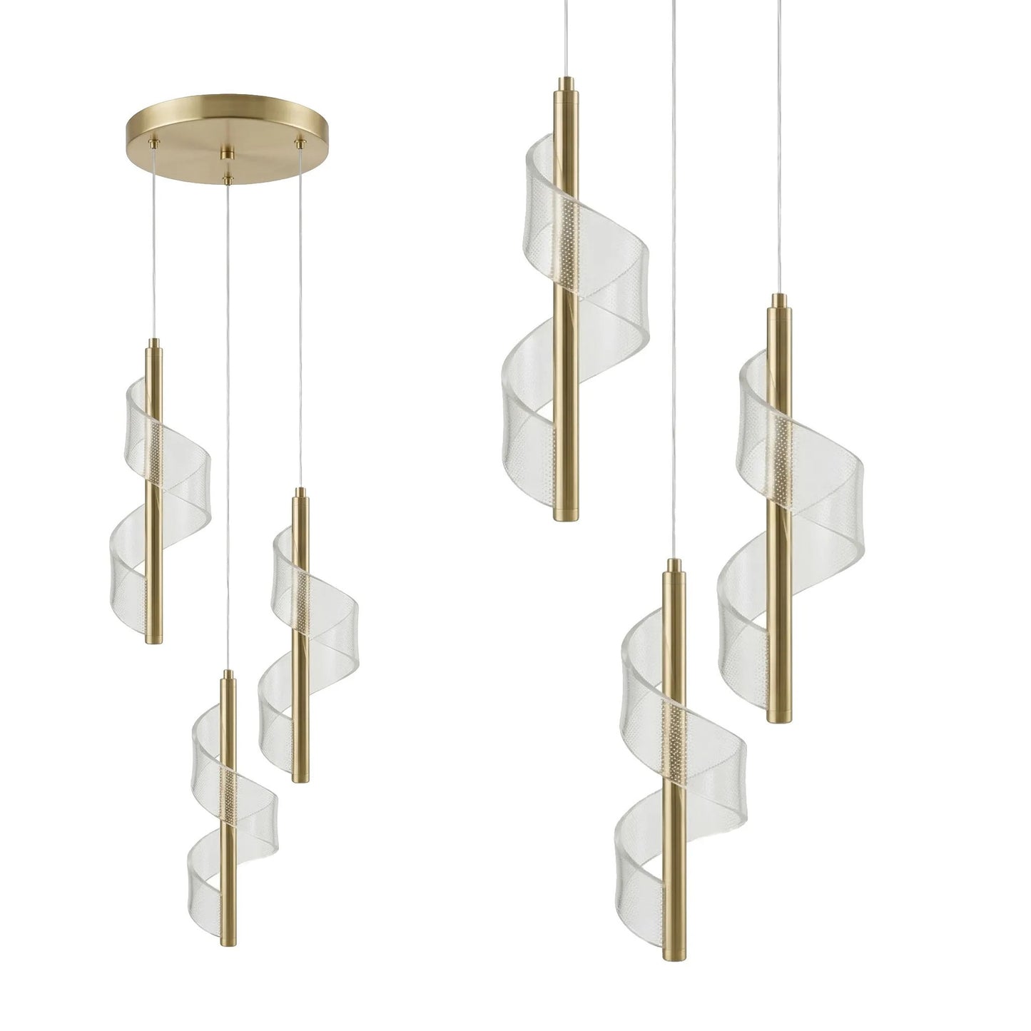 LAMPĂ LED SUSPENDATĂ DE TAVAN G178-3CP GOLD  1