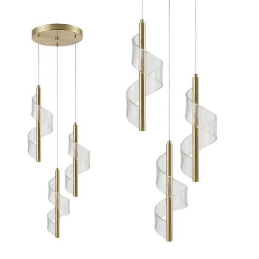 LAMPĂ LED SUSPENDATĂ DE TAVAN G178-3CP GOLD  1