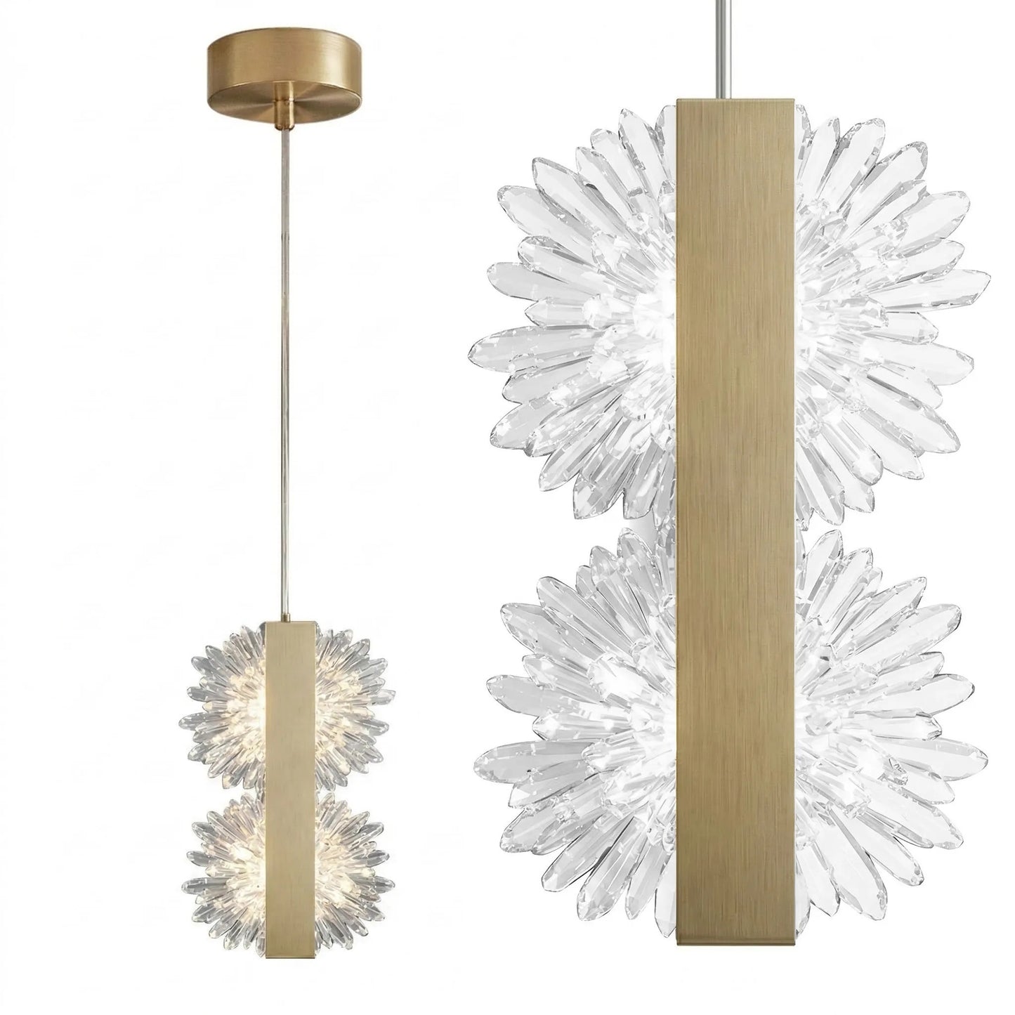 lampă suspendată LED G148-2CP Gold Brush  1