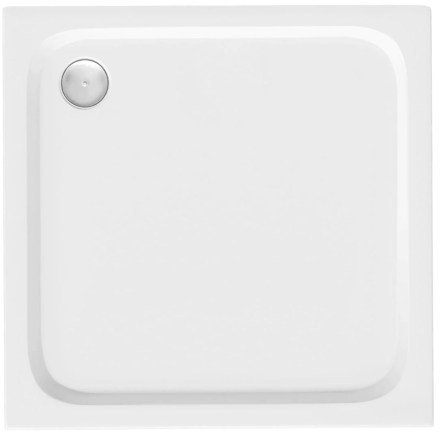 Cada pentru dus din acril Rea Belmond White 80x80 Capac cupru periat 1