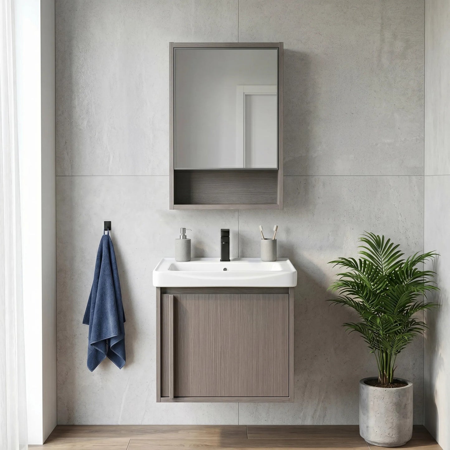 Set mobilier de baie cu lavoar Gama T25023 KJM 50CM  1