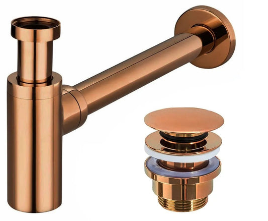 Sifon lavoar universal Copper + dop tip Click-Clack  1