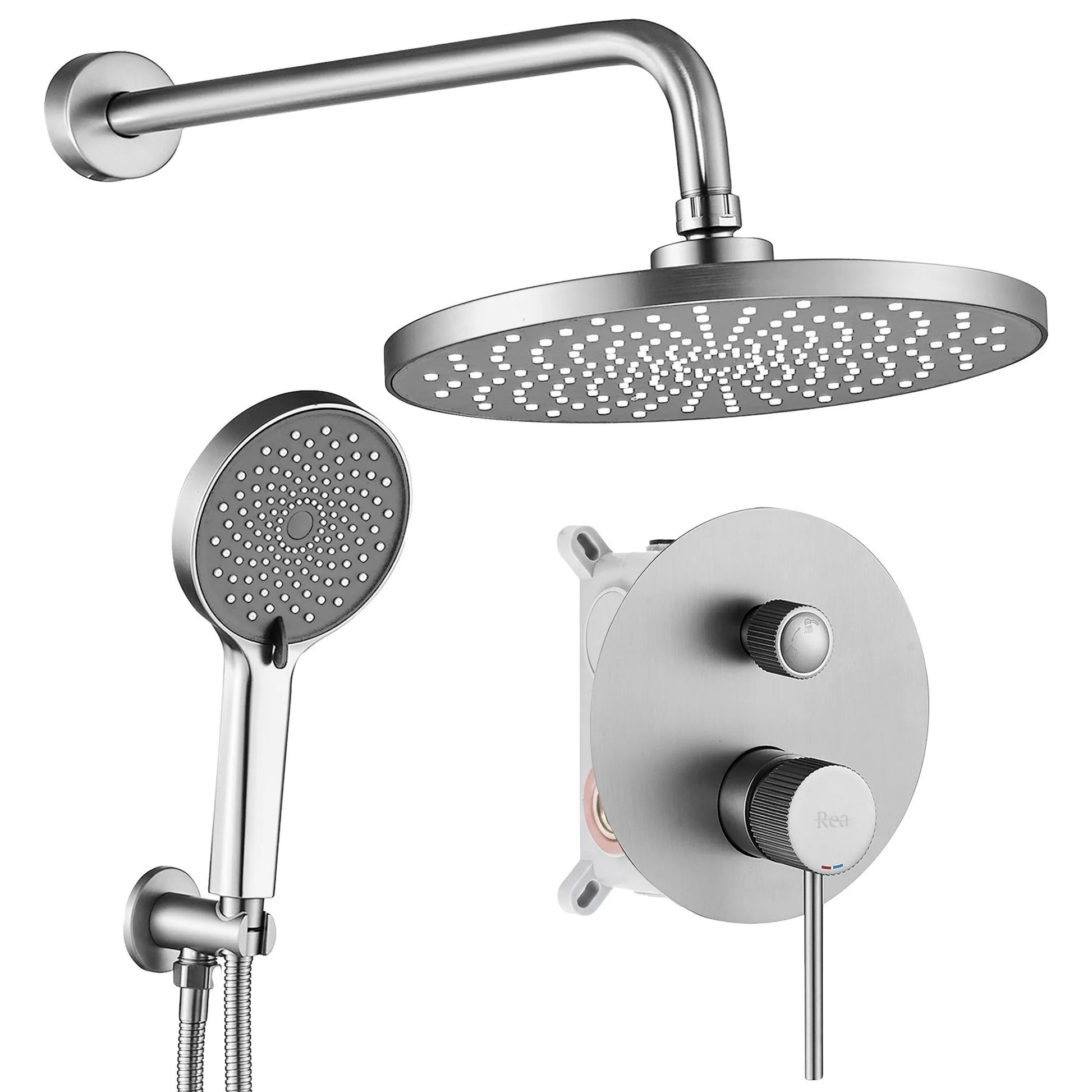 Set de dus incastrat Rea Lungo Stripe Nickel Brush + BOX  1