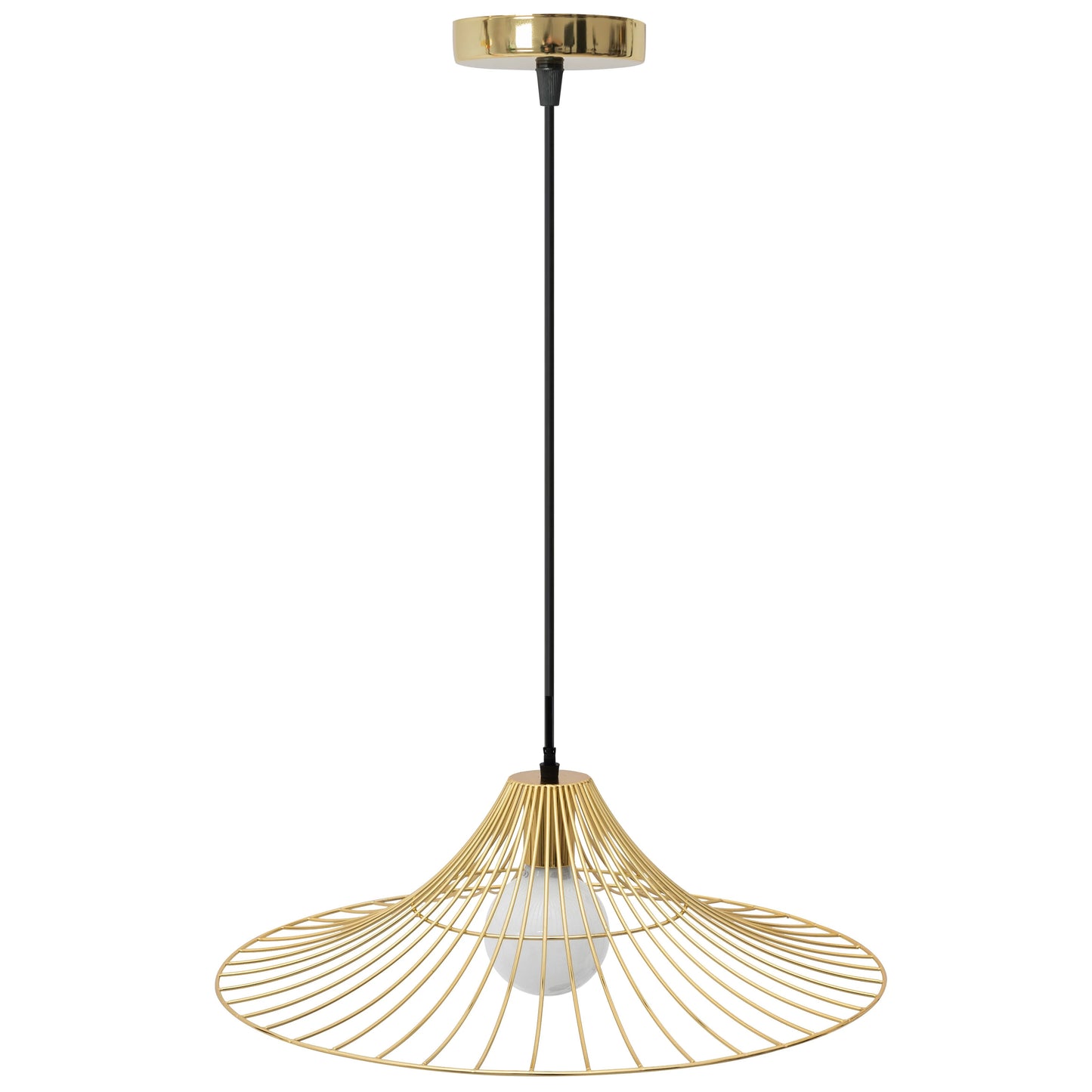 Lămpa de tavan suspendata plata rotunda Loft auriu APP499-1CP  1