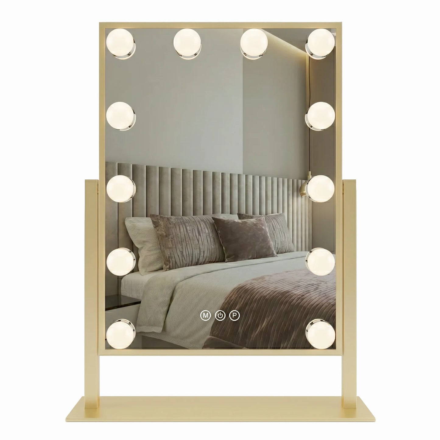 Oglindă LED HOLLYWOOD L.Gold 30x40  1