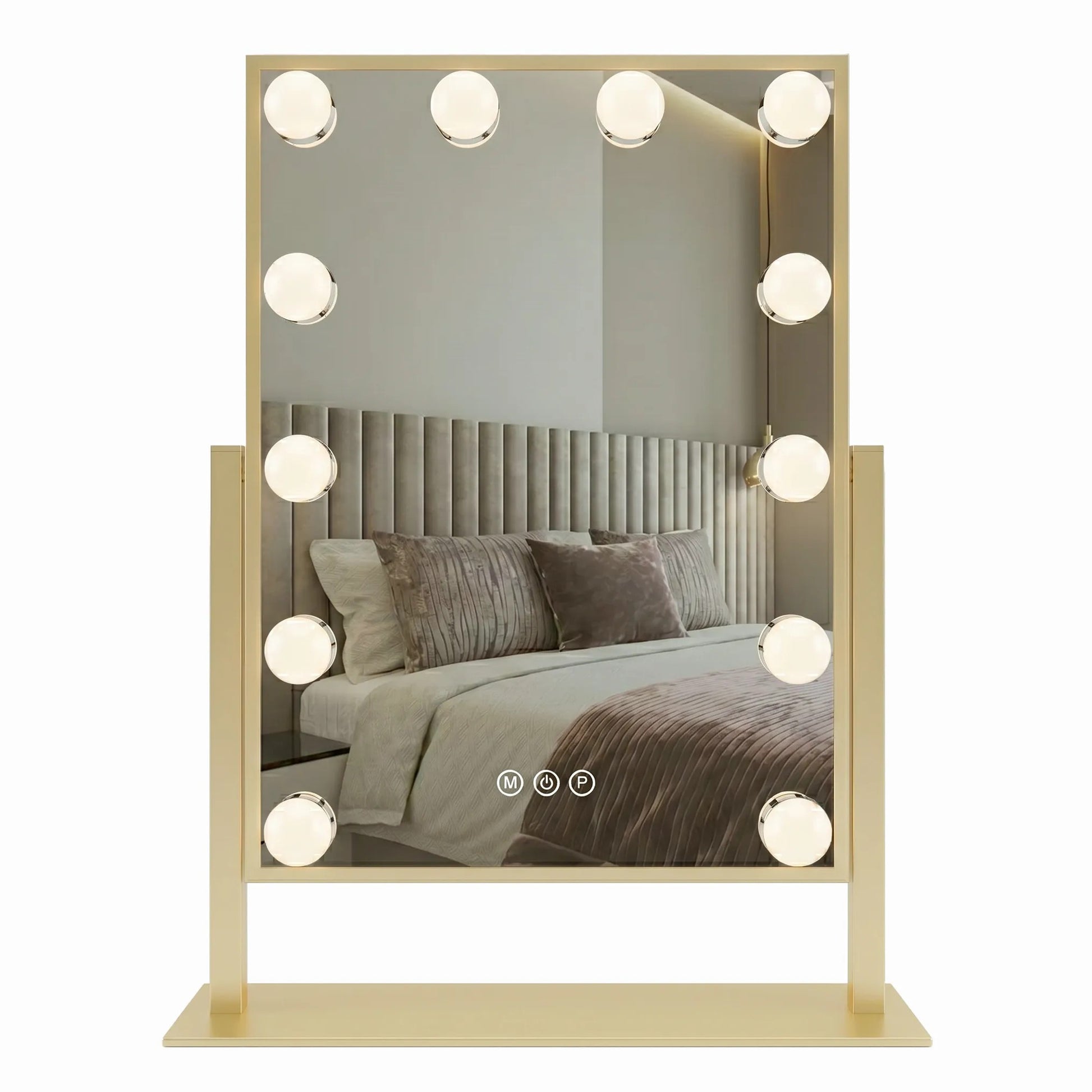 Oglindă LED HOLLYWOOD L.Gold 30x40  1