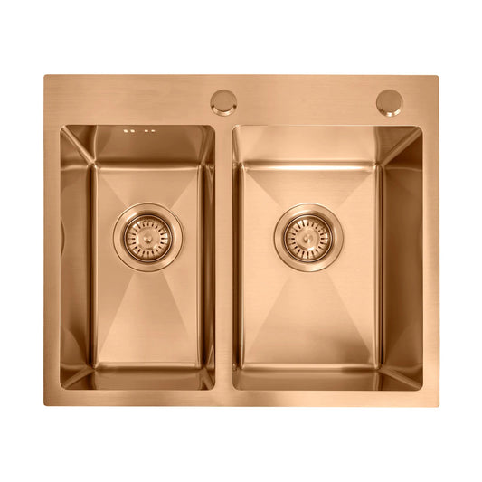 Chiuvetă inox Toby BRUSH COPPER fără robinet de bucătărie 1