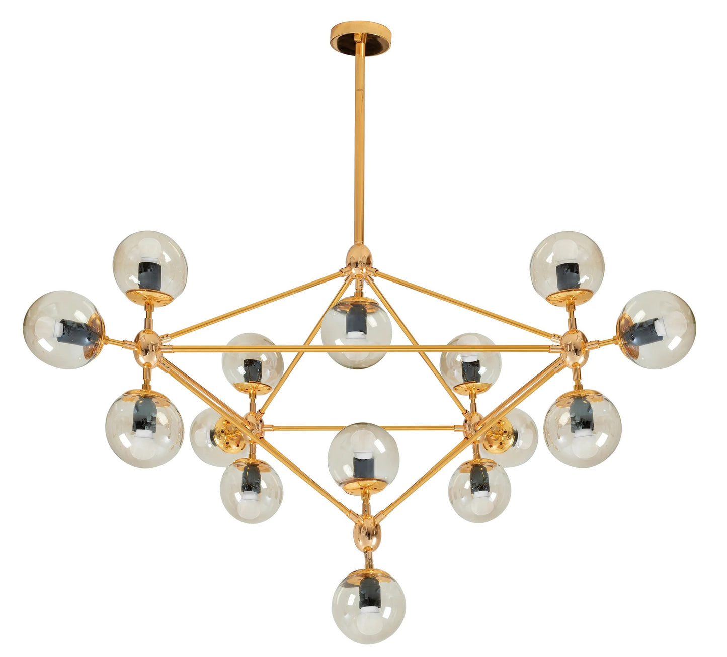 Lampă suspendată de tavan Aurie APP267-15C  1