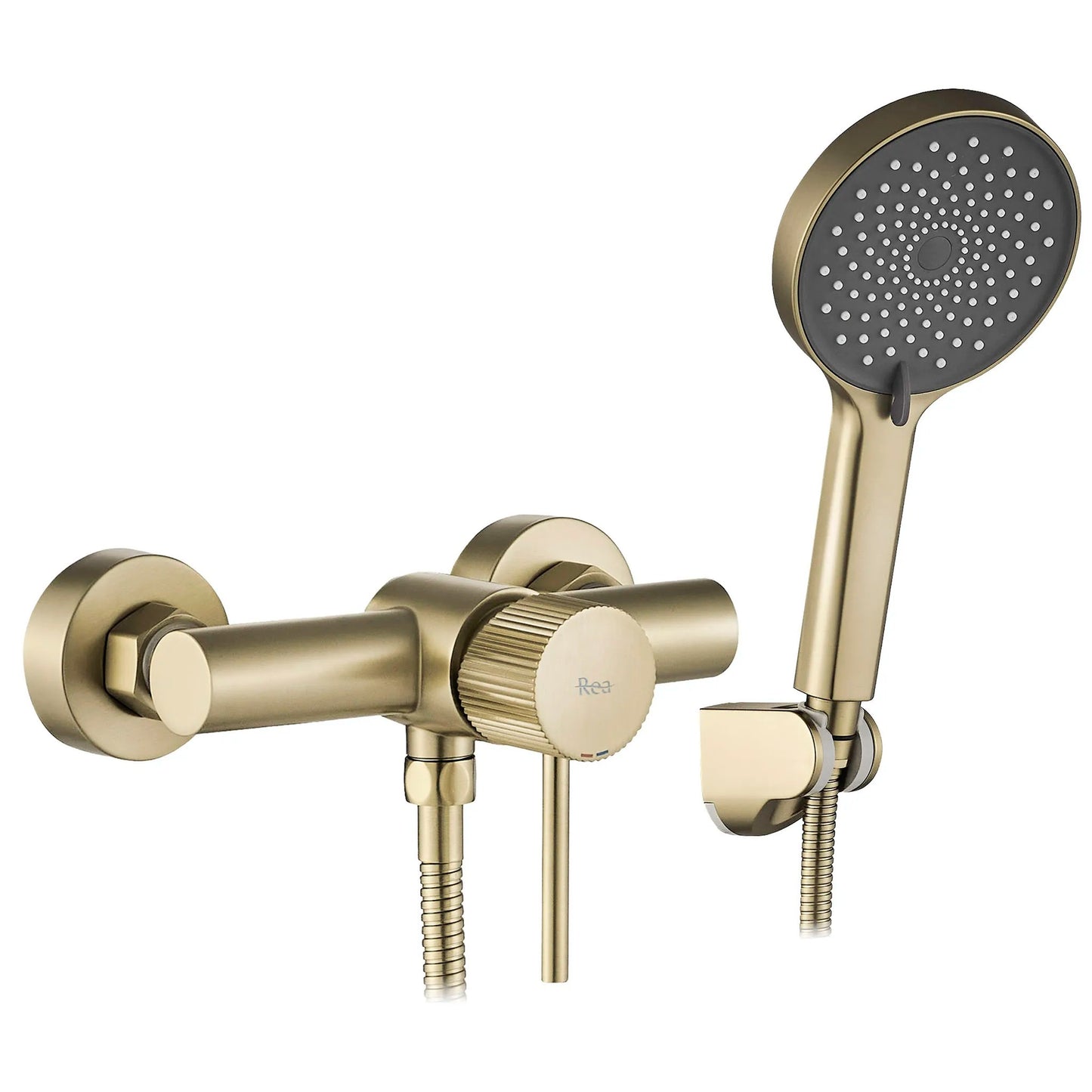 Baterie de duș REA Lungo Stripe BRUSH GOLD  1
